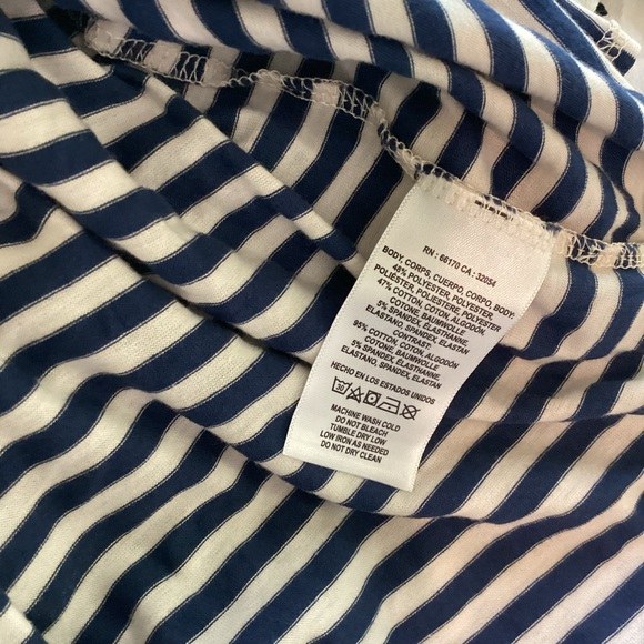 Anthro Plus 2X navy & white maxi dress. - Picture 4 of 5